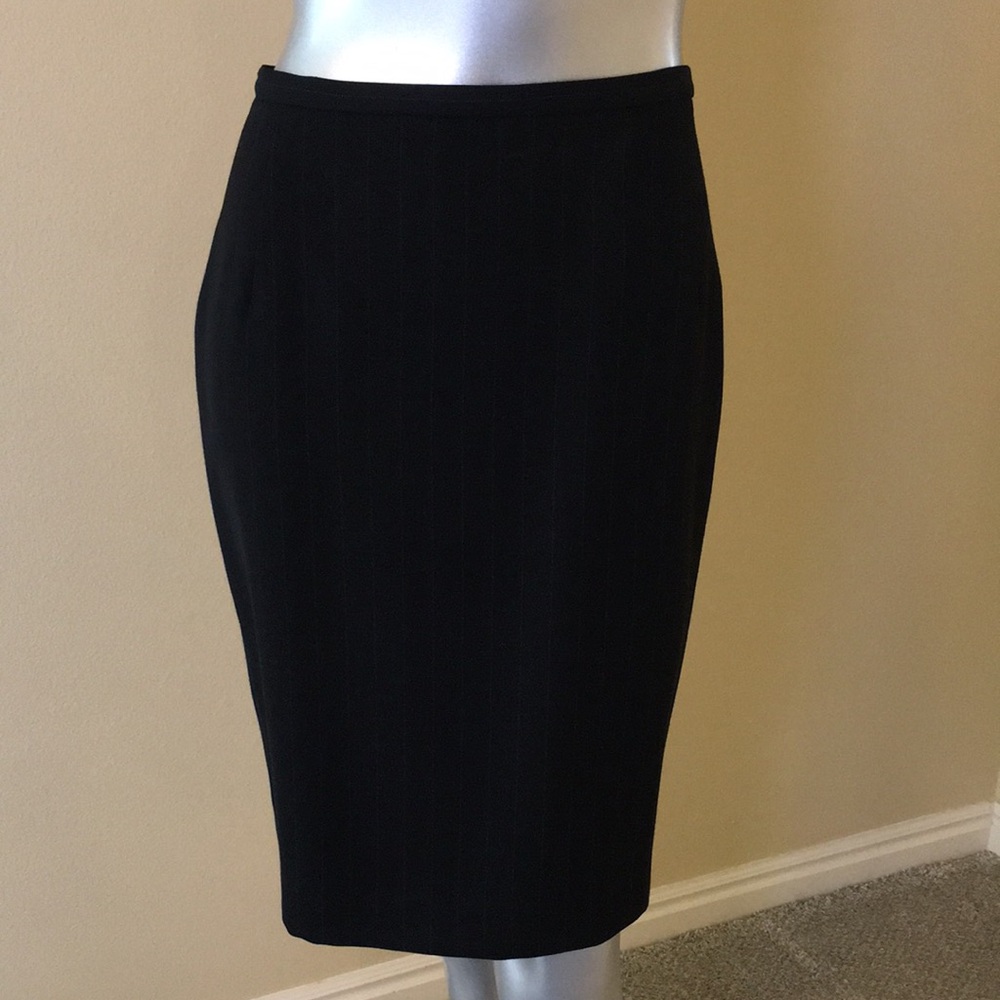 PHILIPPE ADEC | Wool Blend Opera Skirt Pinstripe